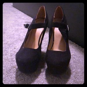 Charolette russe suede wedges.